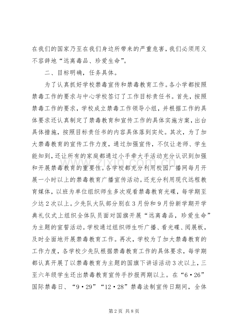 学校禁毒教育工作总结 .docx_第2页