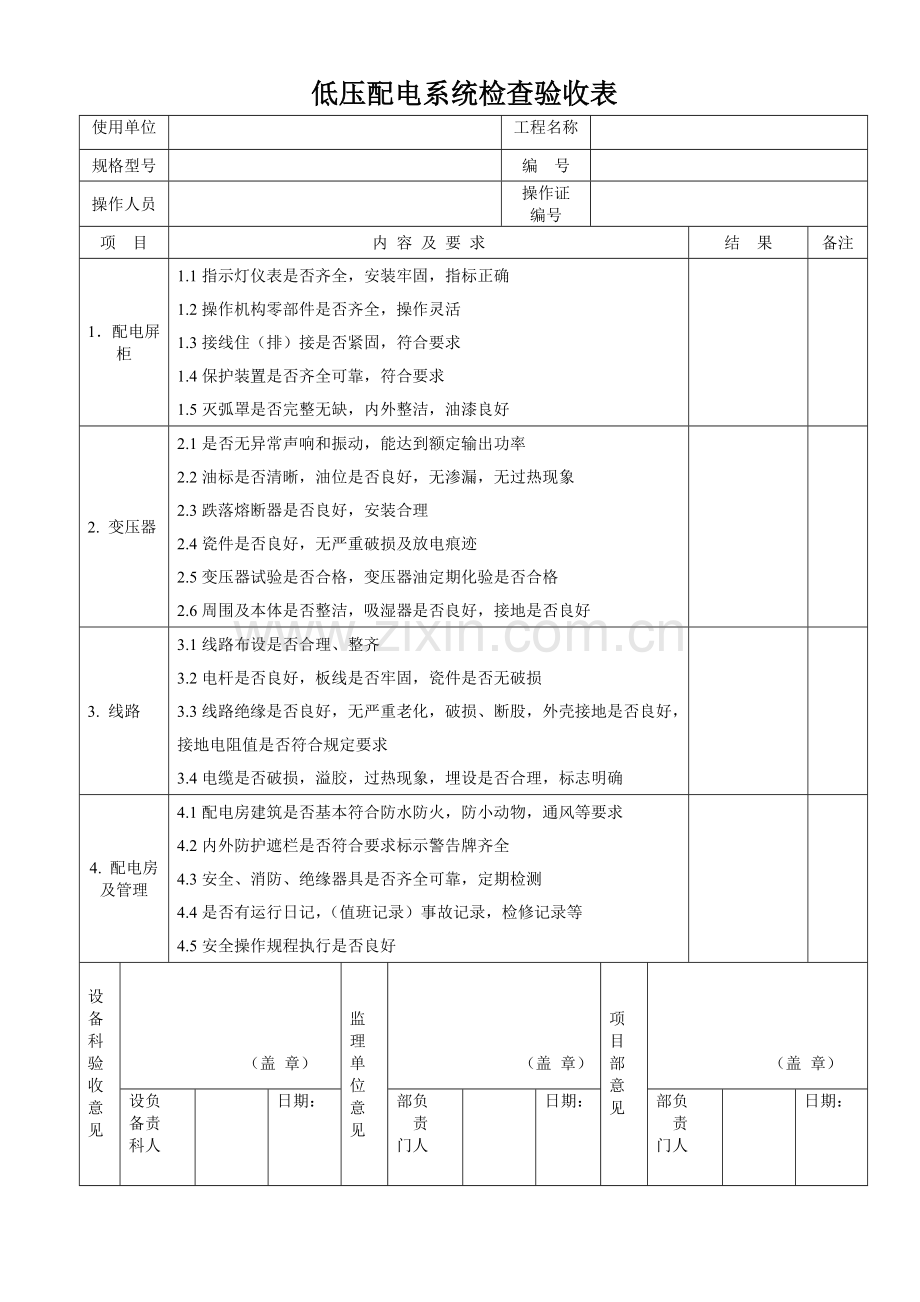 工程施工各类机械检查表格(全套).docx_第3页