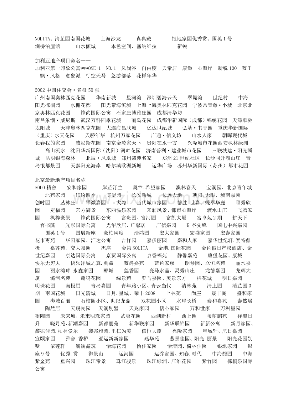 房地产案名、主题广告语、系列文案大全.docx_第2页