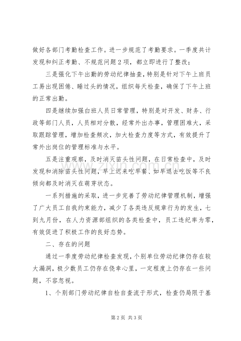 劳动纪律专项检查总结 .docx_第2页