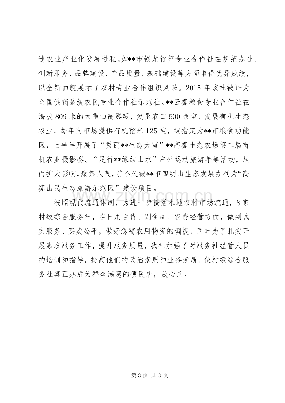 供销社XX年度年终工作总结 .docx_第3页