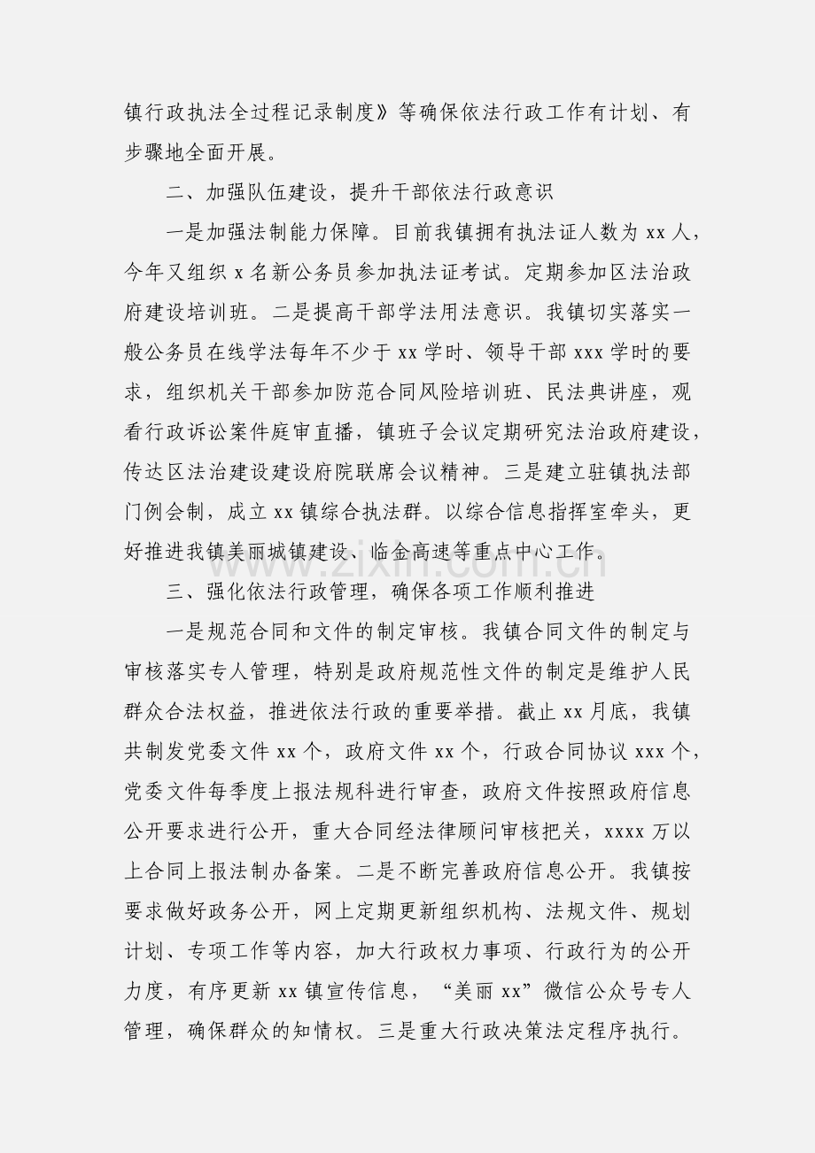 2020年依法行政工作总结范文（镇）.docx_第2页