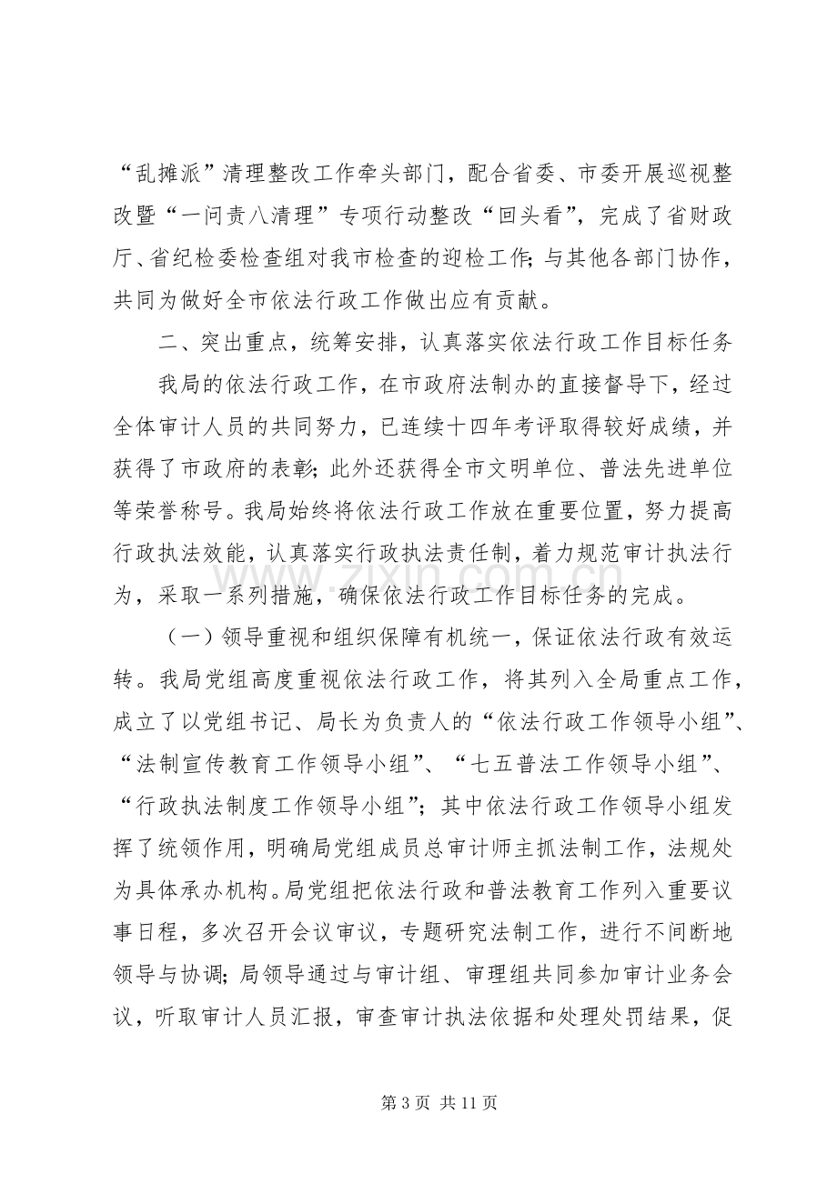 审计机关依法行政工作总结 .docx_第3页