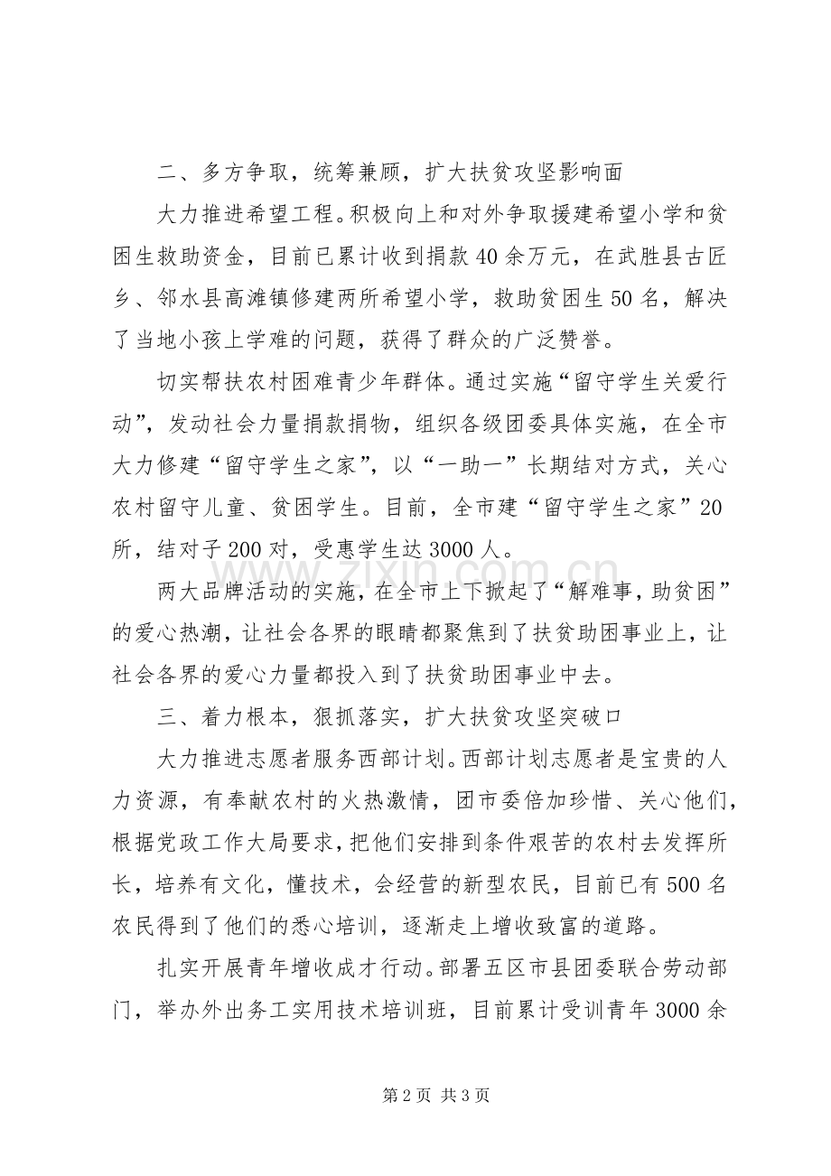 团市委上半年扶贫工作总结 .docx_第2页