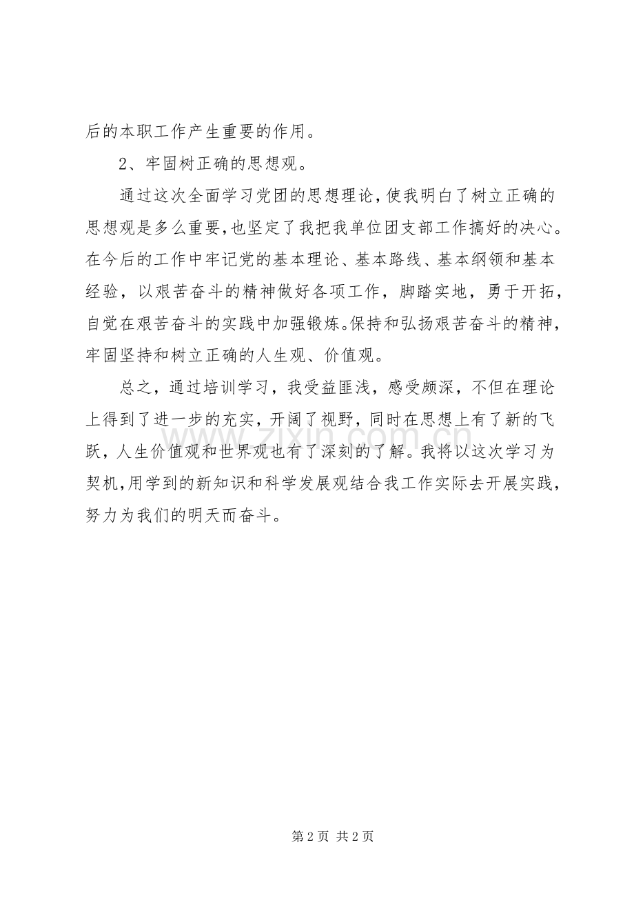 团支部培训团书记的体会心得[合集].docx_第2页