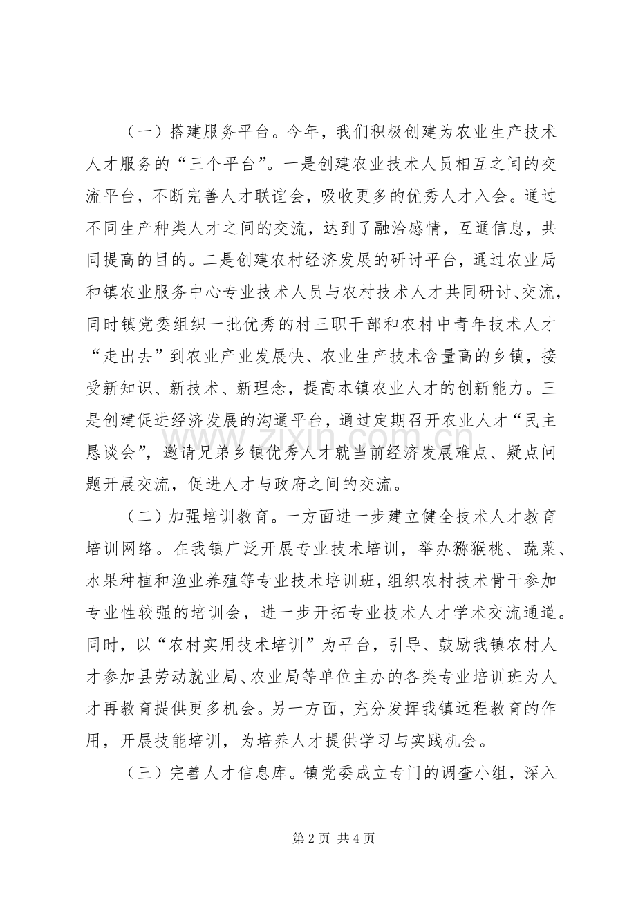 乡镇人才工作总结 .docx_第2页