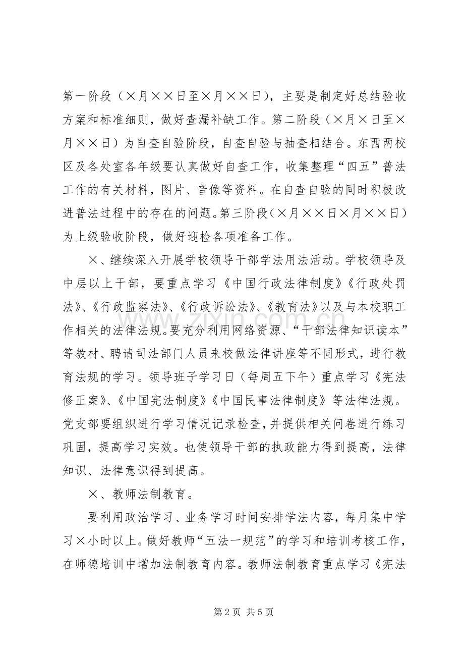 “四五”普法总结验收方案 .docx_第2页