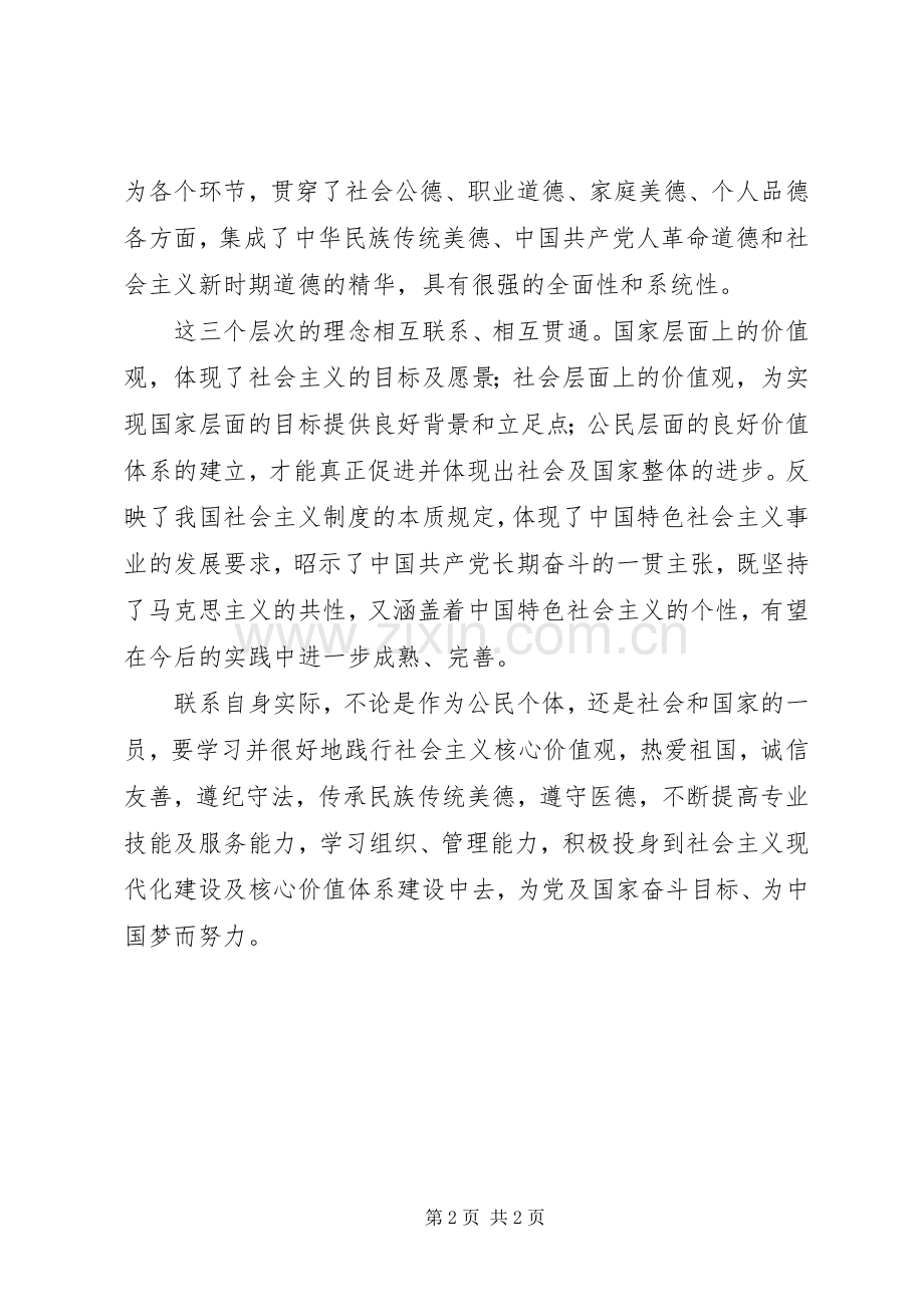 社会主义核心价值观学习心得.docx_第2页