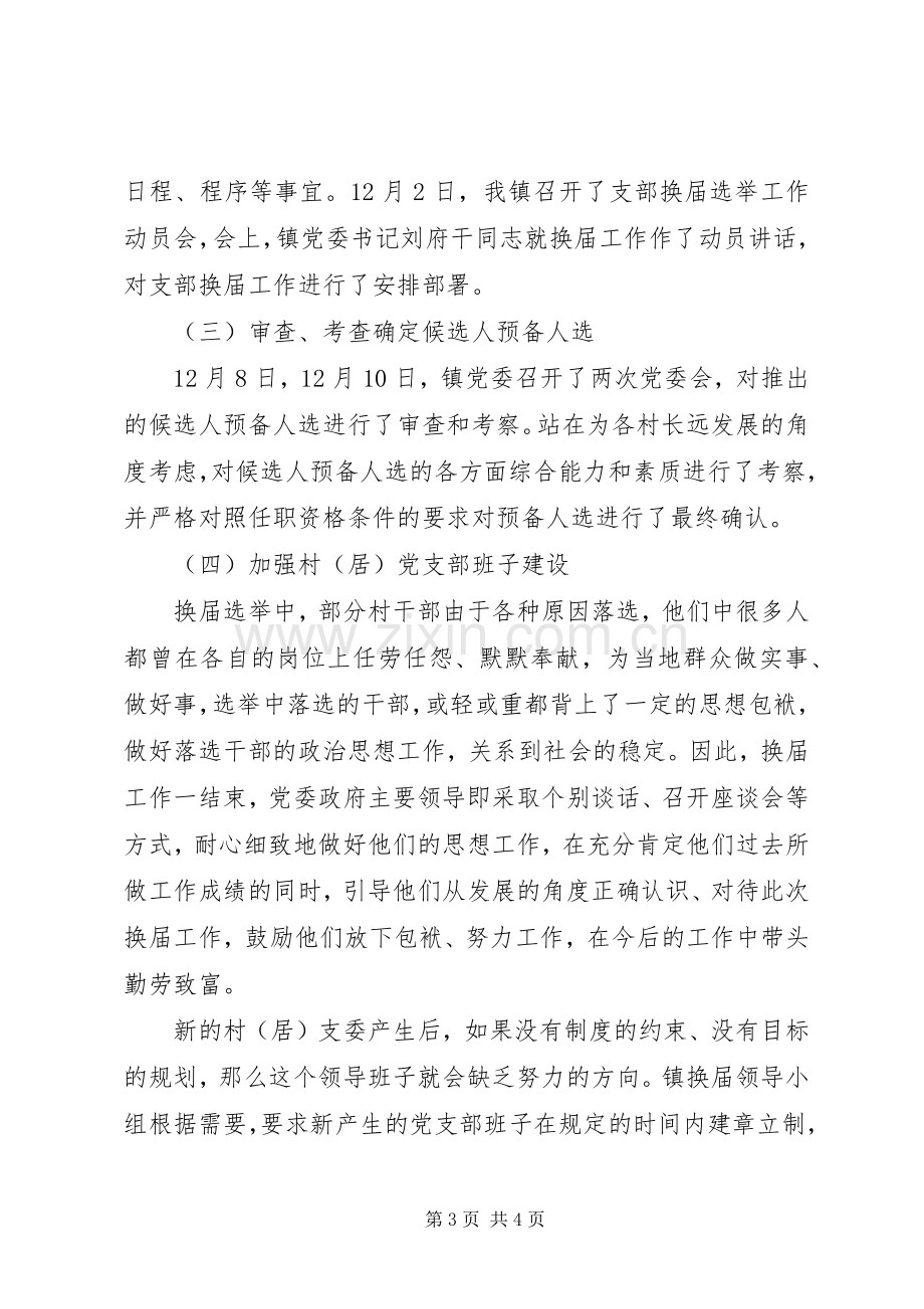 乡镇党支部换届选举工作总结 .docx_第3页