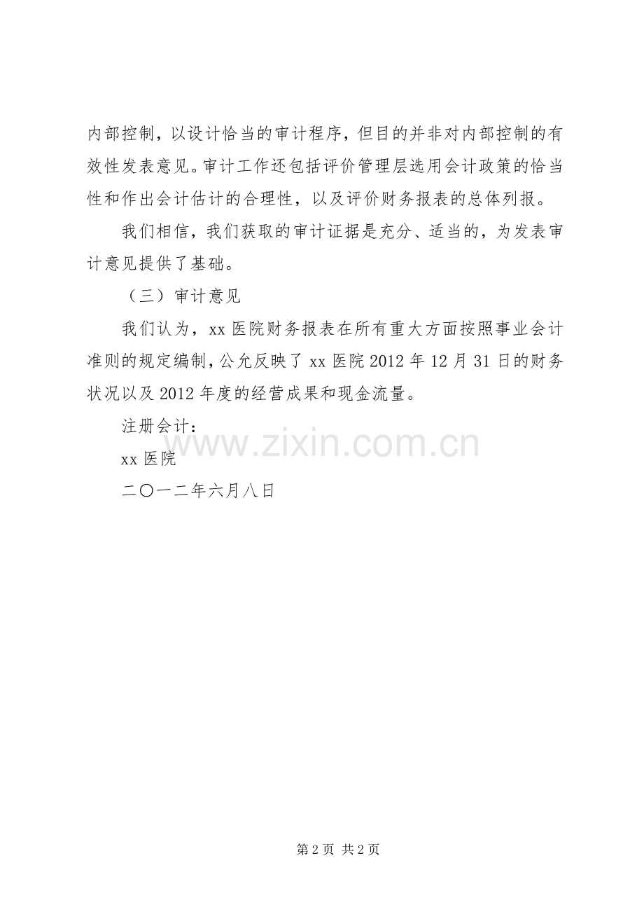 医院财务审计科年终总结报告 .docx_第2页