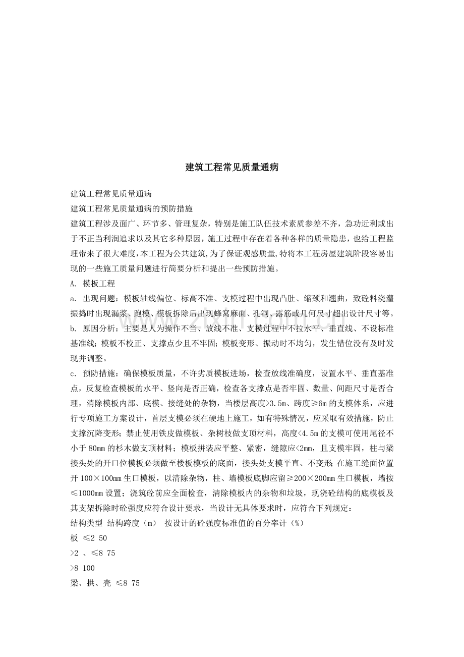 建筑工程常见质量通病预防方案.docx_第1页