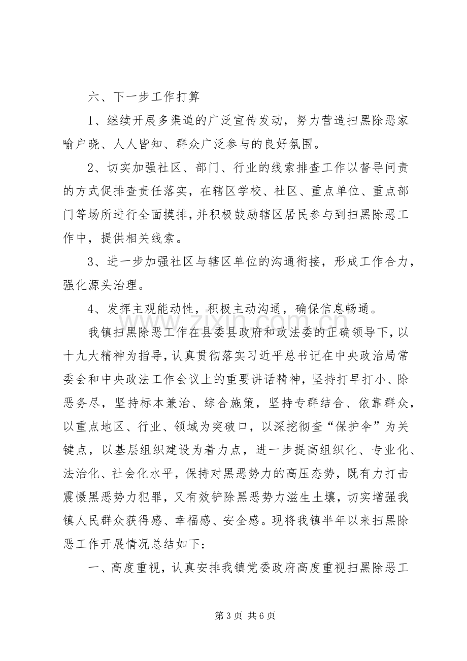 20XX年上半年扫黑除恶专项斗争工作总结(两篇).docx_第3页