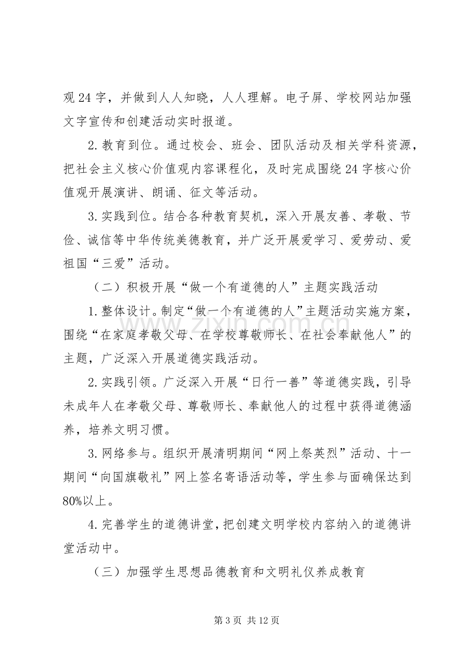 创建文明校园活动总结20XX年 .docx_第3页