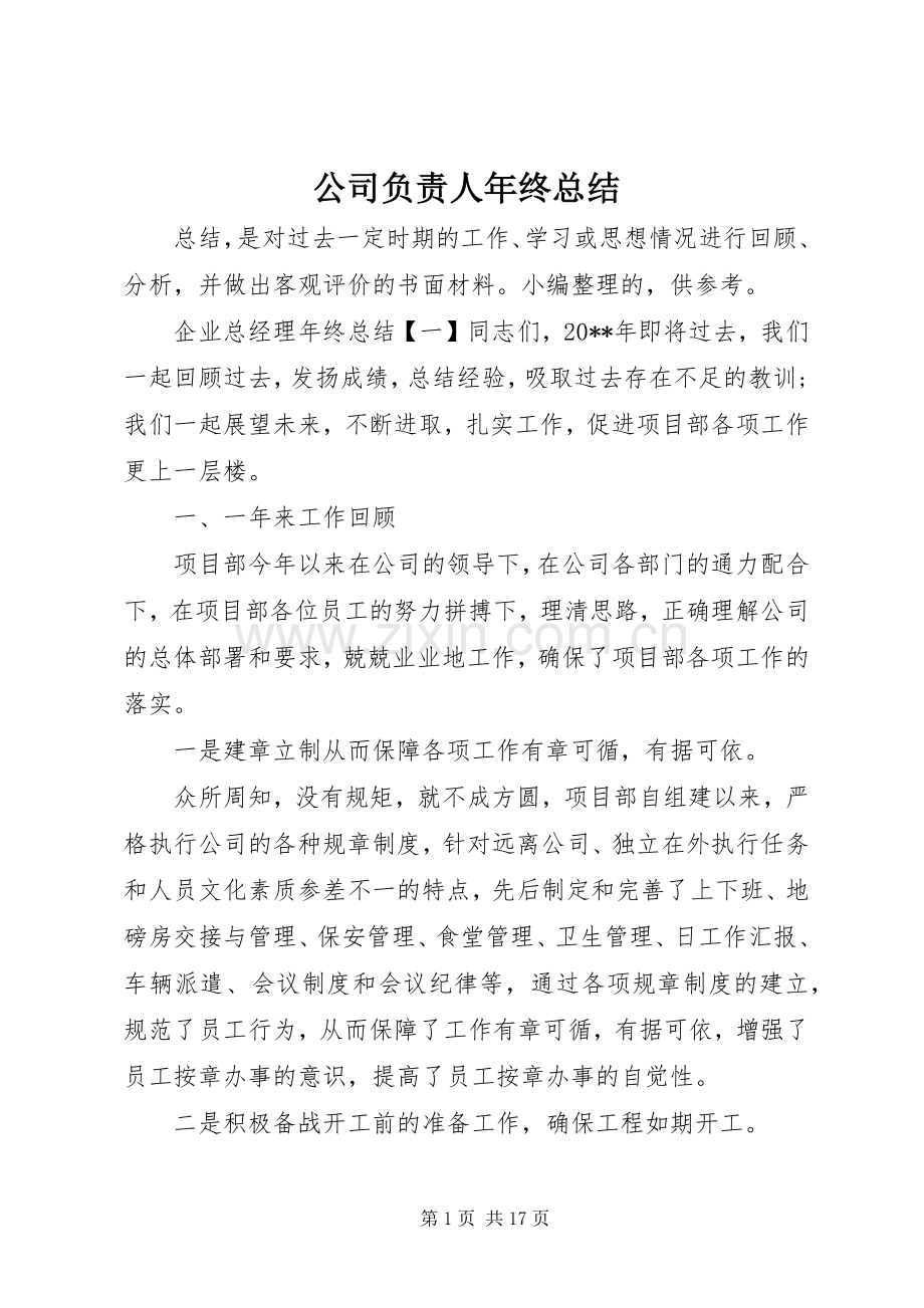 公司负责人年终总结 .docx_第1页