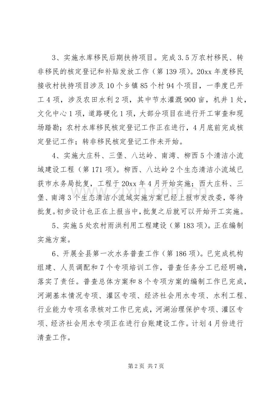 县水务局第一季度工作总结 .docx_第2页