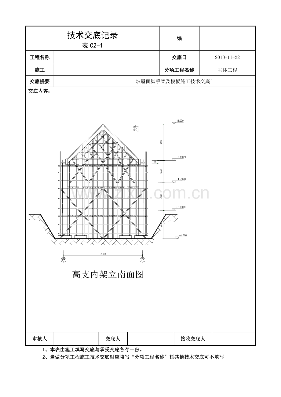 坡屋面脚手架及模板施工技术交底.doc_第3页