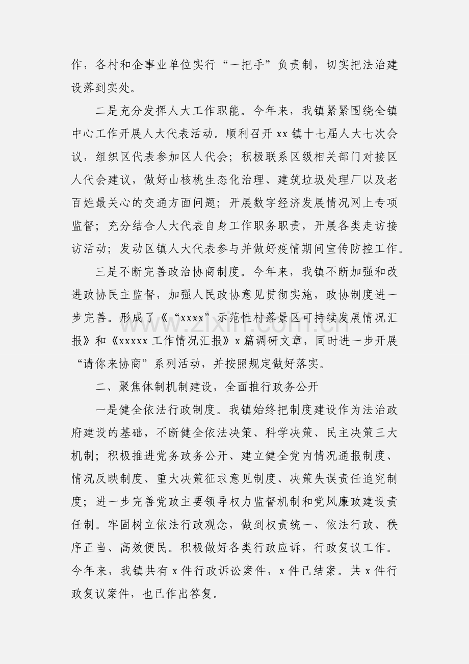 乡镇2020年度法治政府建设工作总结.docx_第2页