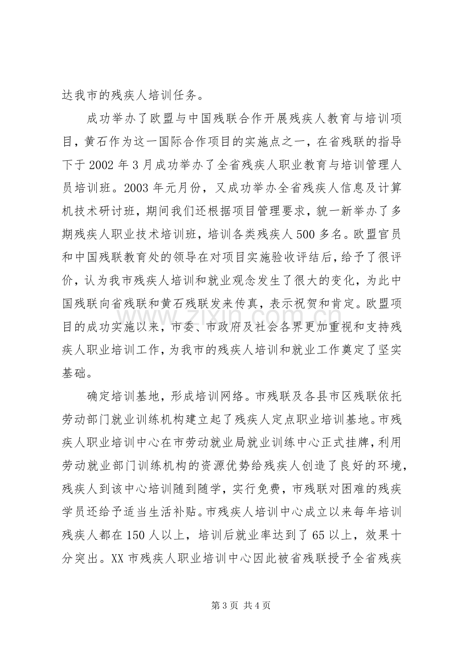 十五残疾人教育、就业、扶贫工作总结 .docx_第3页