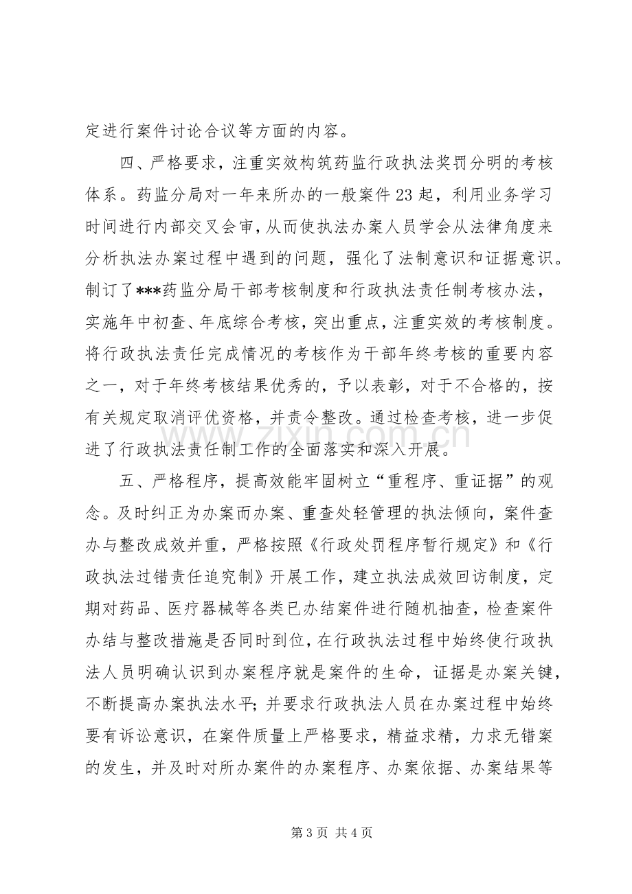 年终药监局行政执法工作总结 .docx_第3页