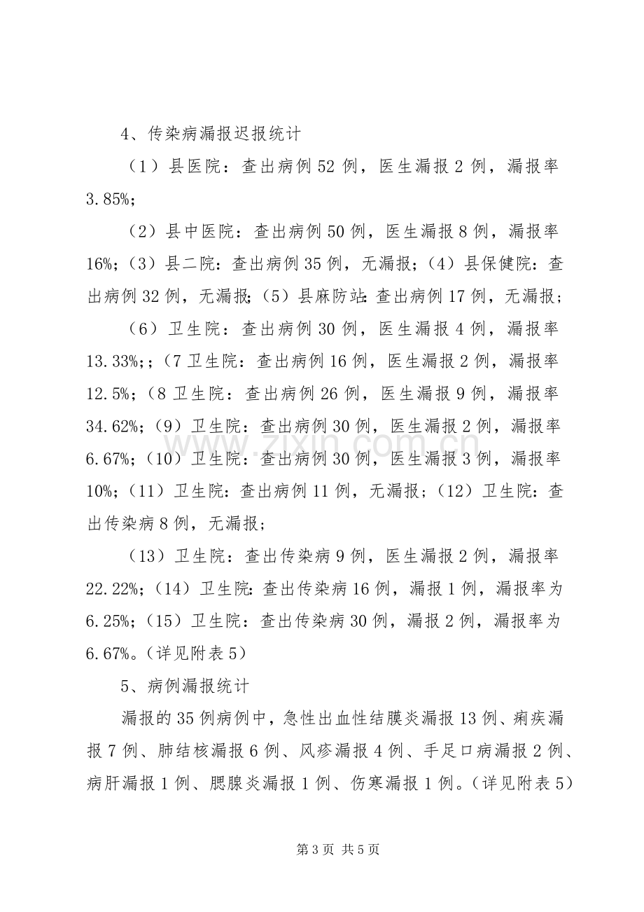 202X年XX县上半年漏报调查小结.docx_第3页