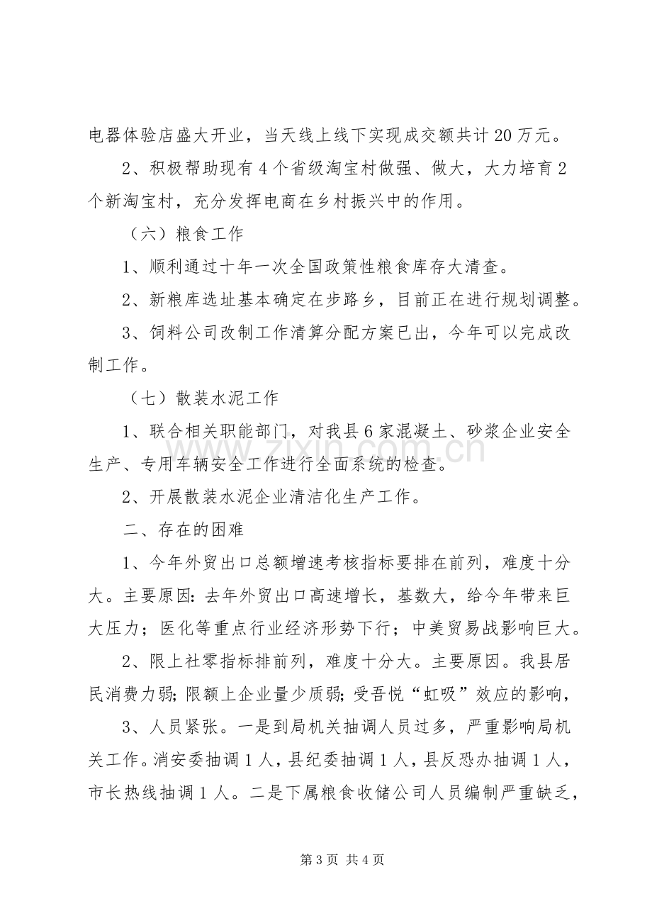 20XX年商务局半年度工作总结.docx_第3页