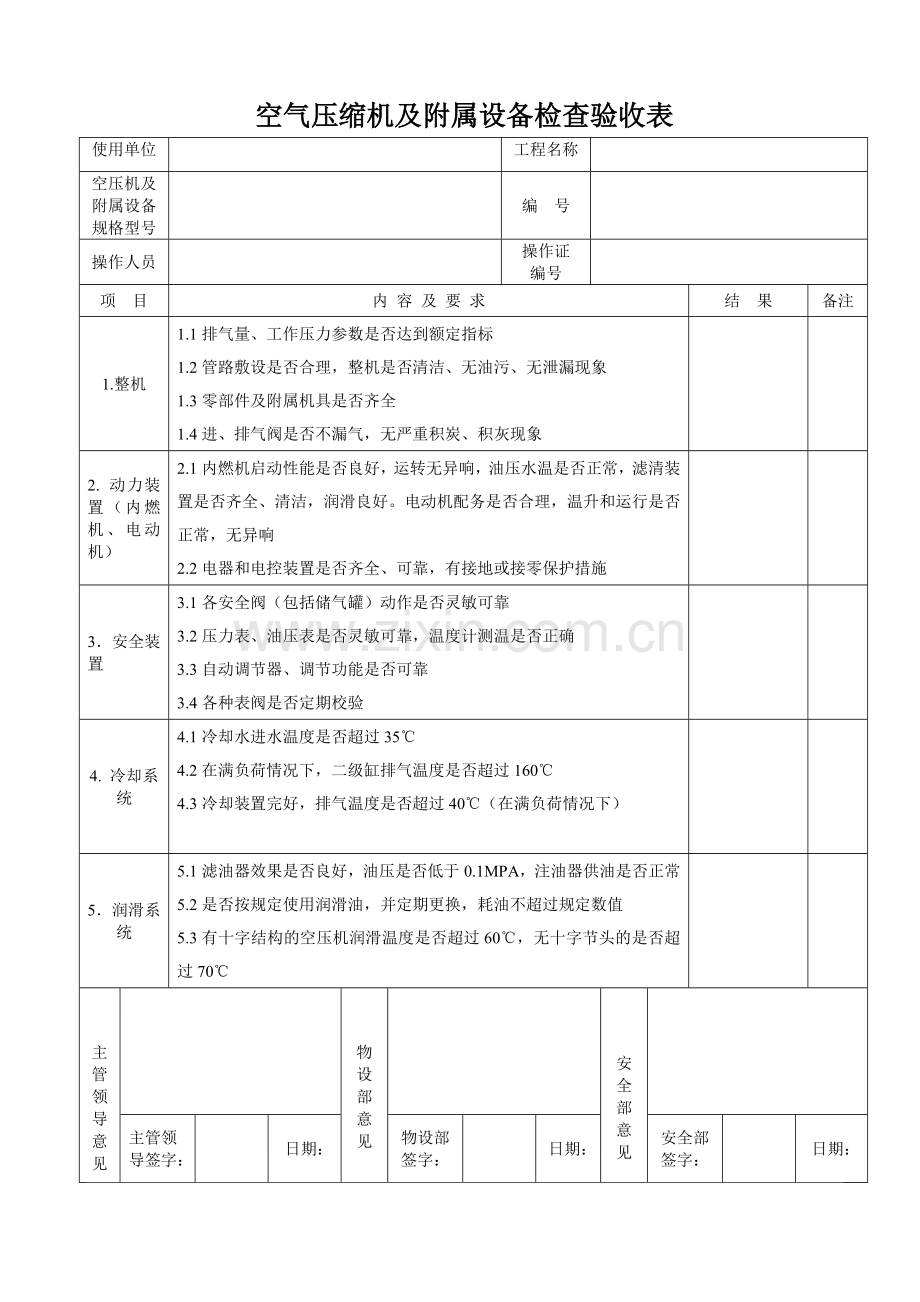 各类机械设备检查验收表(全).docx_第2页