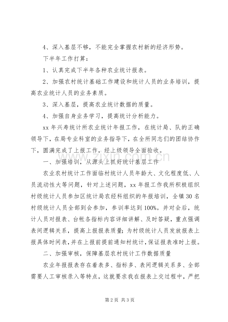 农业统计工作总结 .docx_第2页