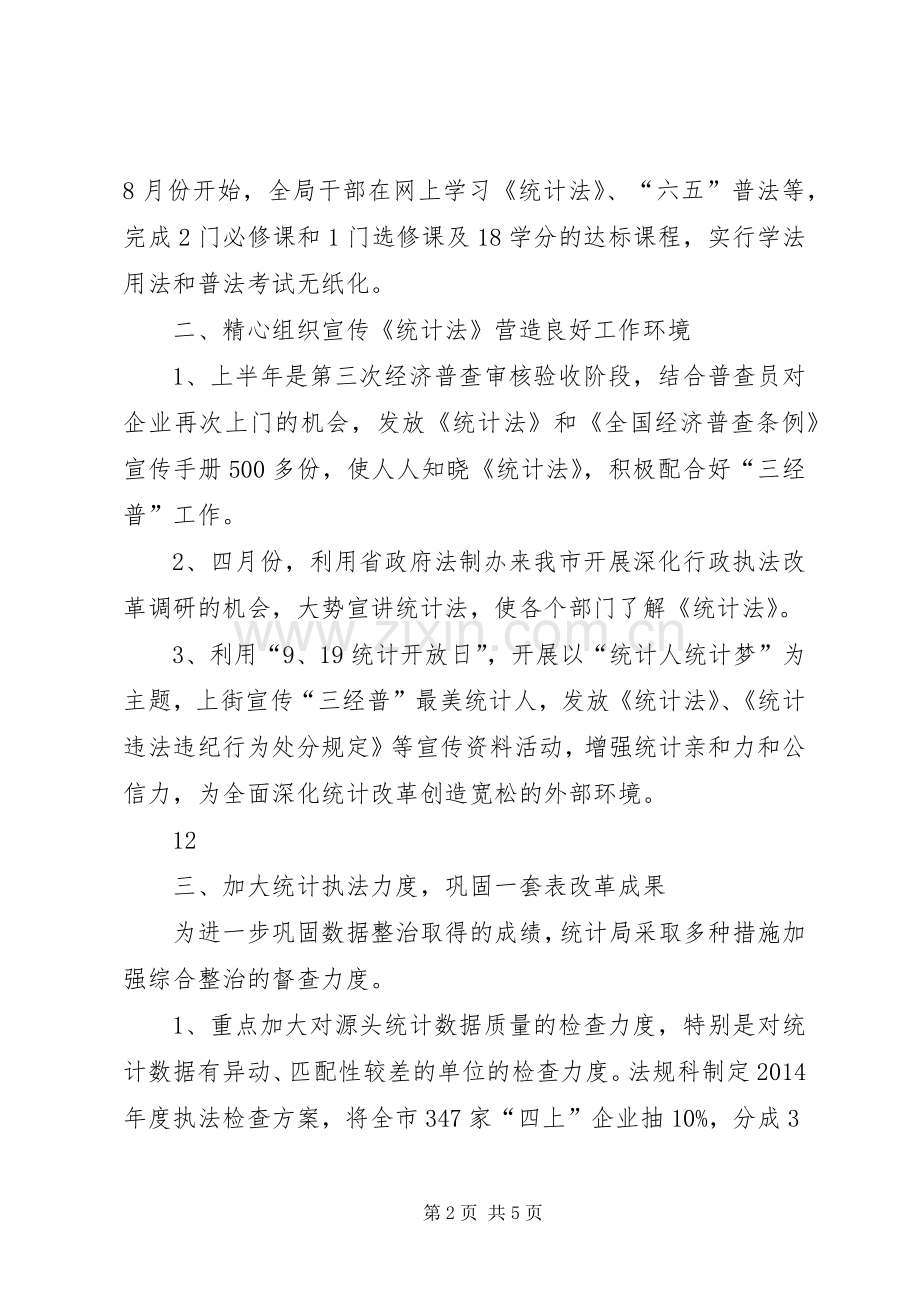 XX年统计局法制工作总结 .docx_第2页