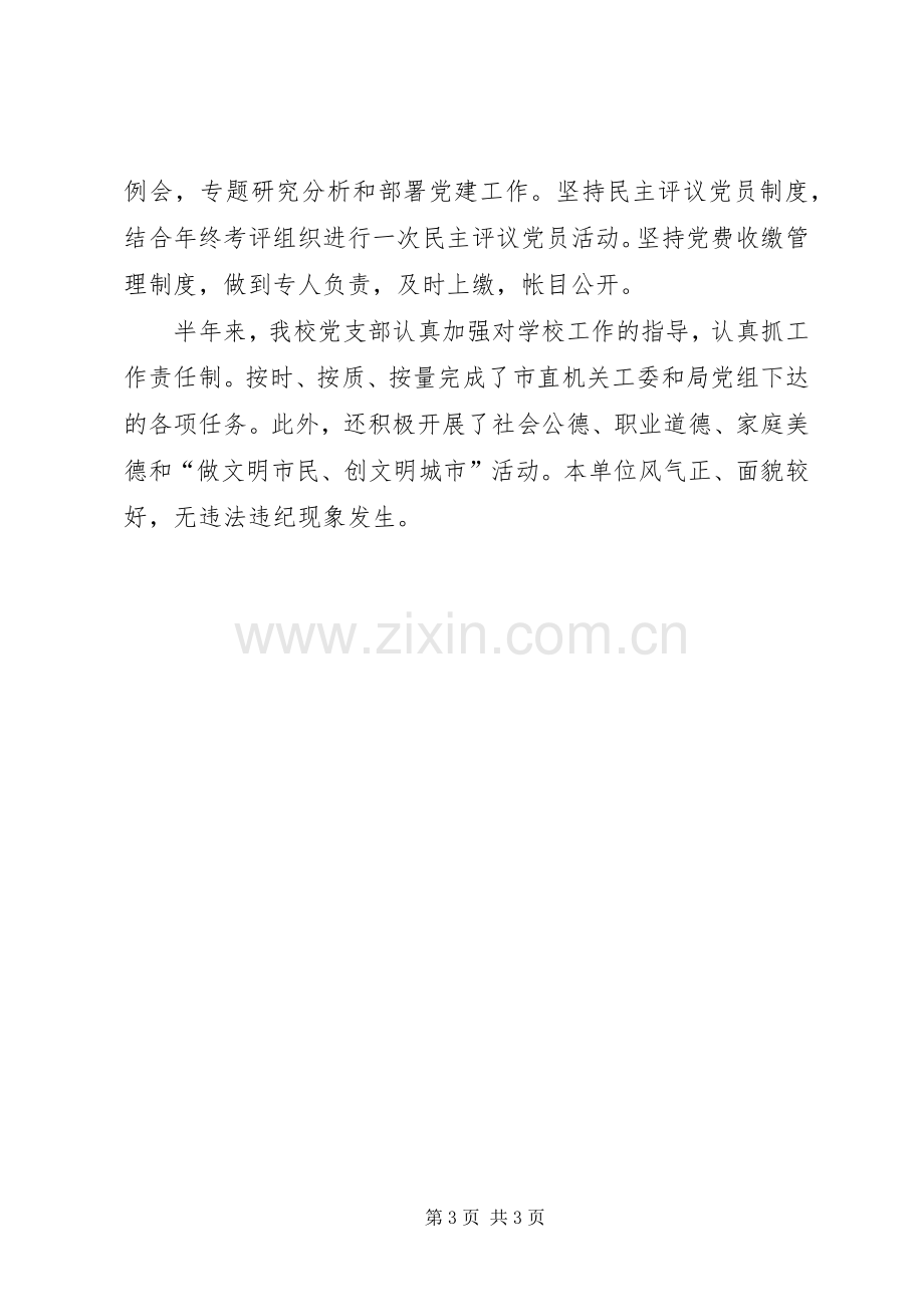 我校20XX年年半年党建总结.docx_第3页