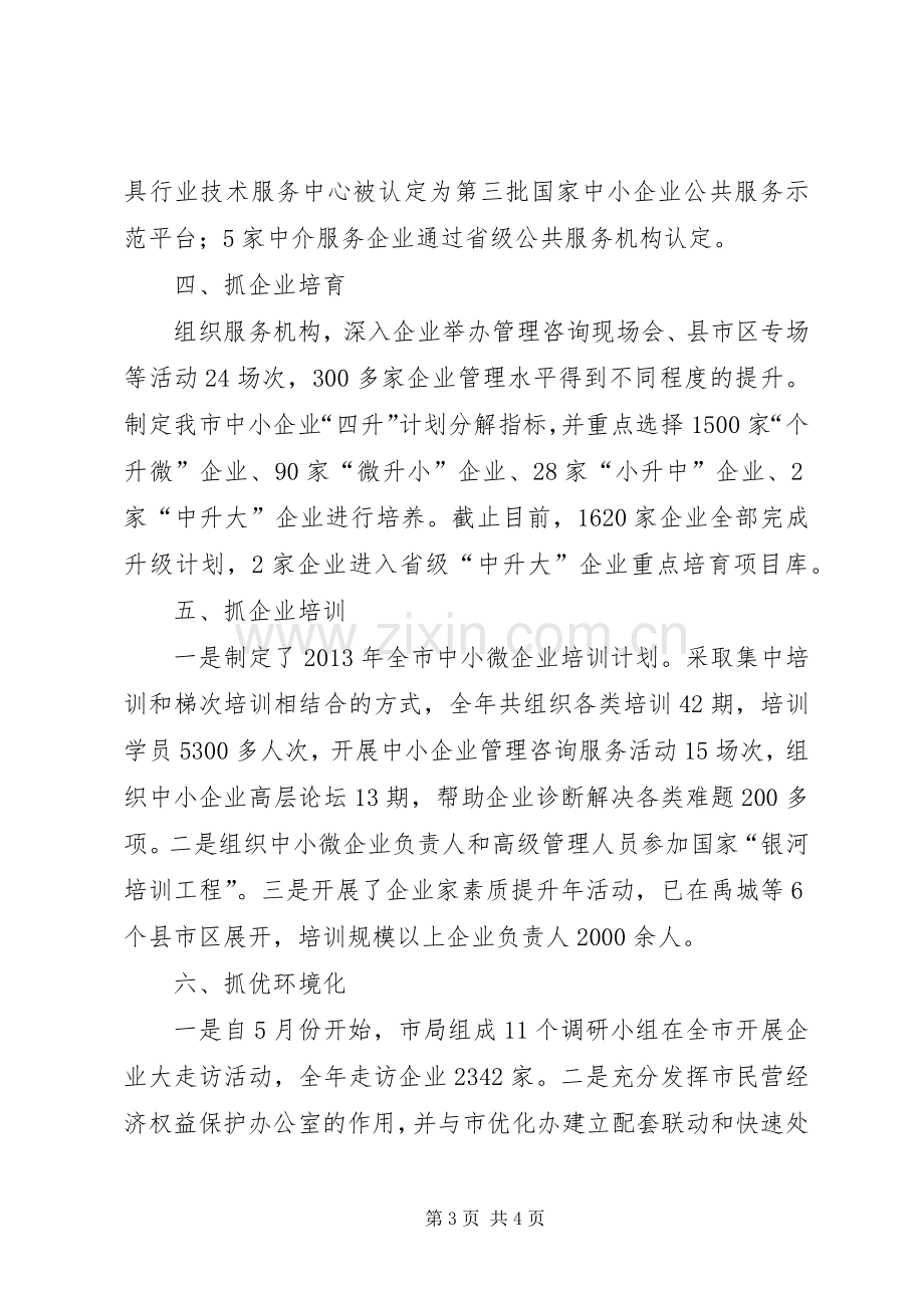 市中小企业局年度工作总结 .docx_第3页