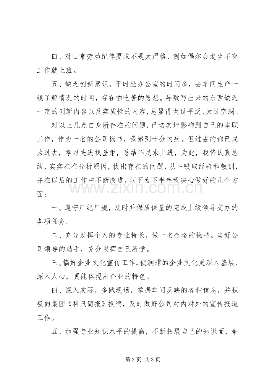 公司秘书上半年个人工作总结 .docx_第2页