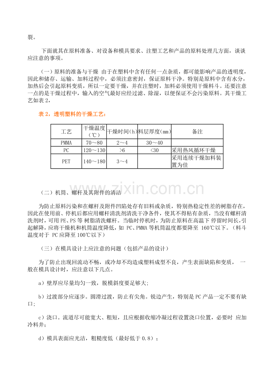 塑料中常用透明原料的特性及注塑工艺.docx_第2页