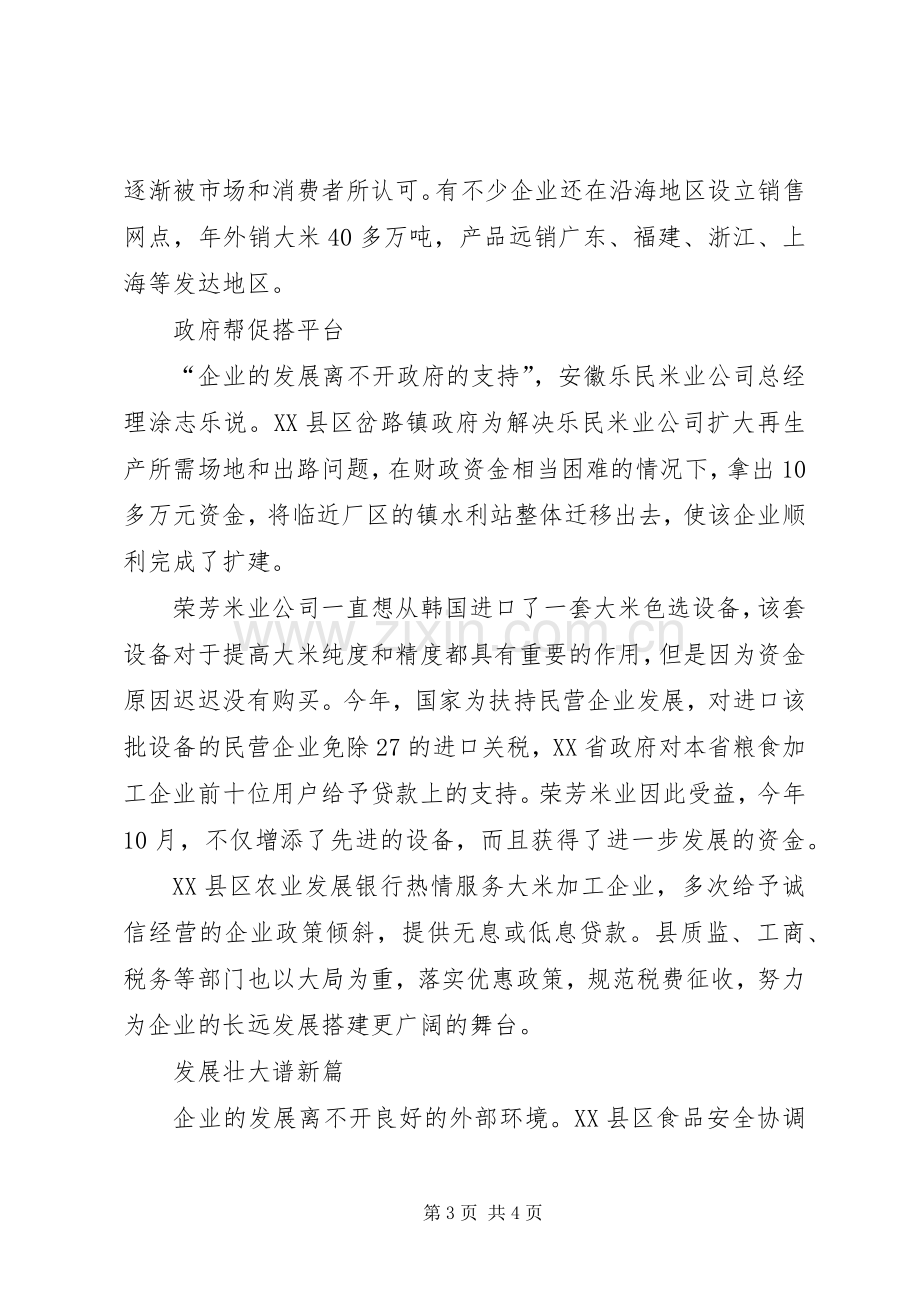 县粮食安全信用体系建设试点企业总结 .docx_第3页