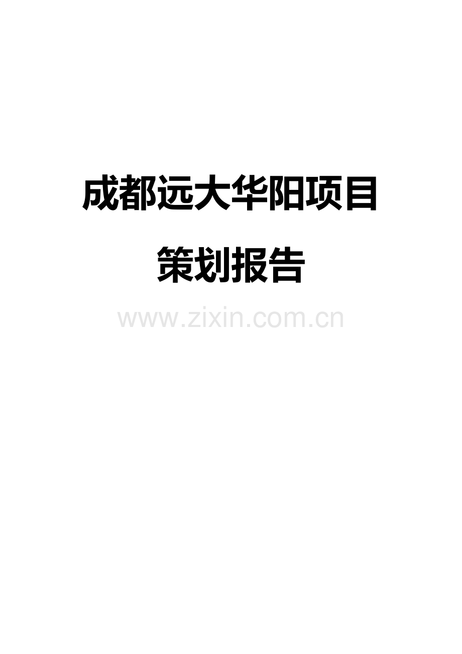 成都某房地产项目策划报告.docx_第1页