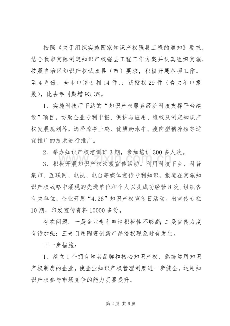 XX年度知识产权局工作总结 .docx_第2页