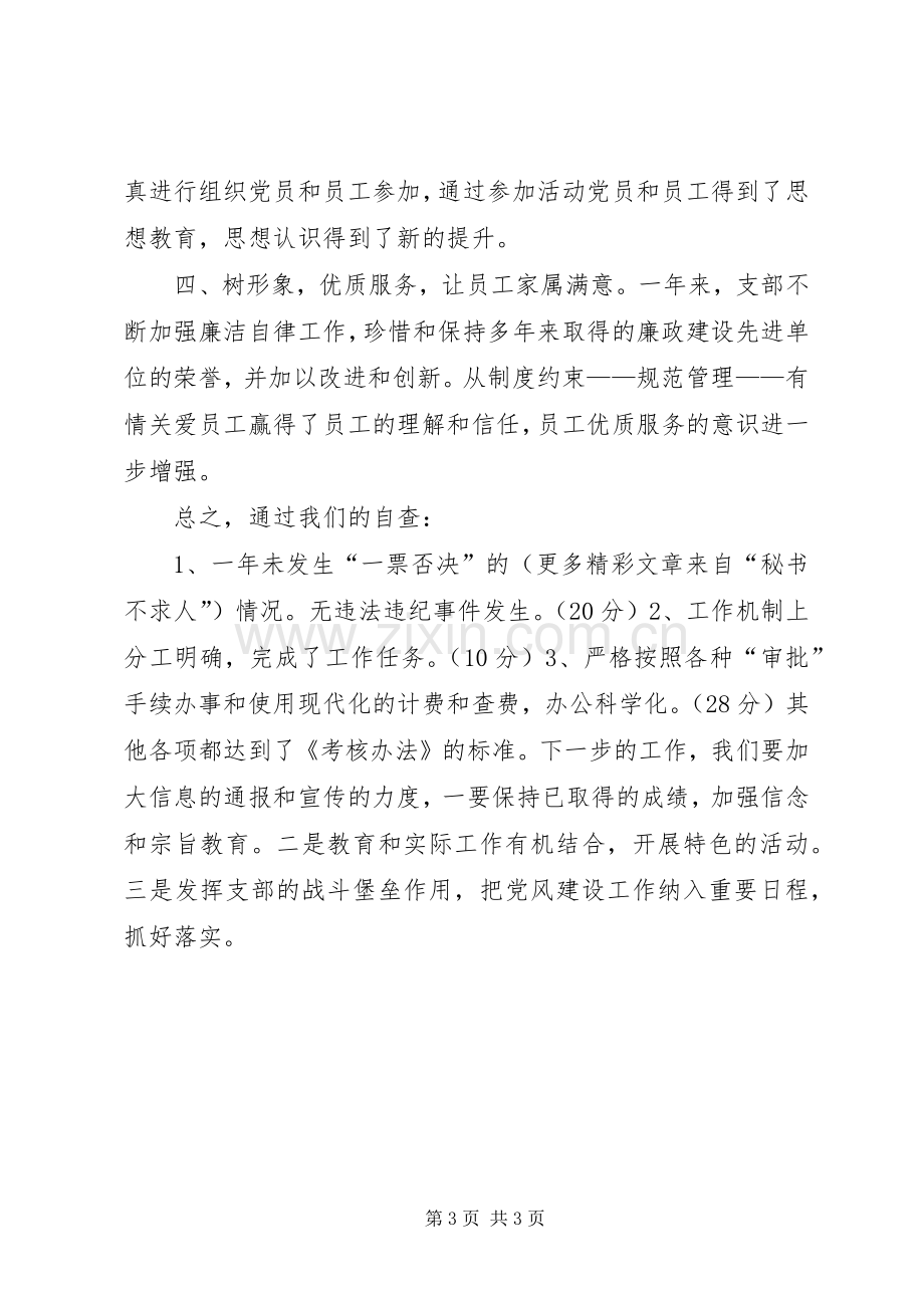 党支部党风廉政建设自查总结 .docx_第3页