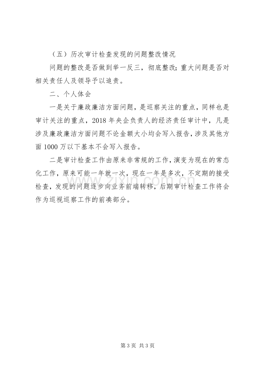 审计署巡察及审计个人工作总结与体会 .docx_第3页