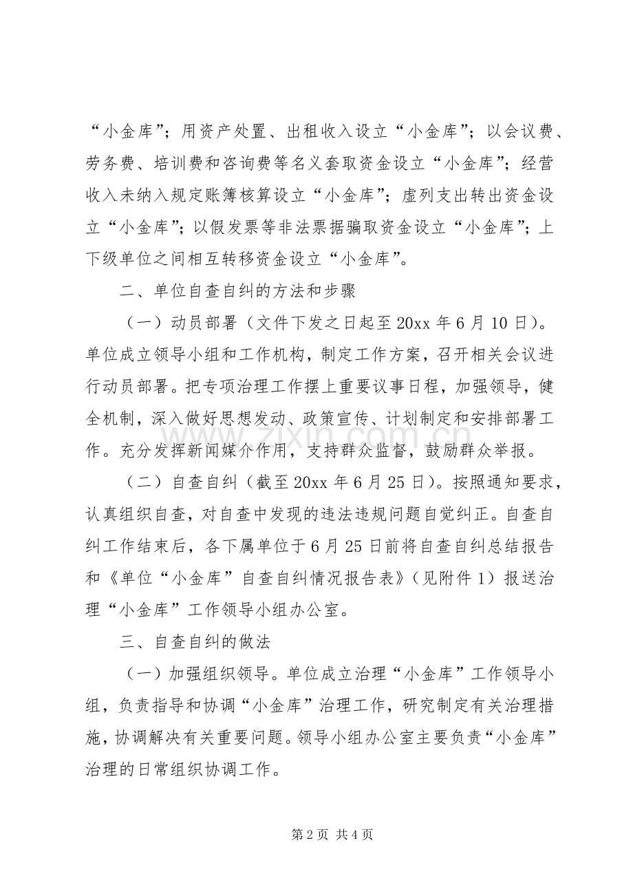 事业单位“小金库”专项治理工作自查自纠总结报告 .docx_第2页