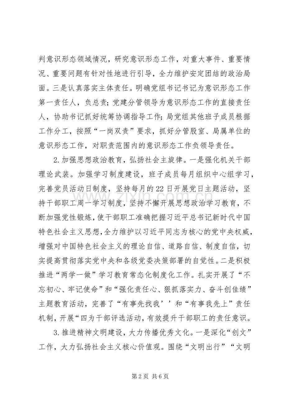 202X年度意识形态工作情况工作总结.docx_第2页