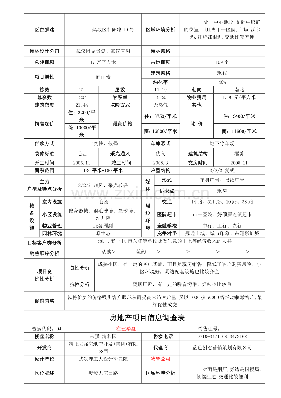 房地产项目信息调查表定.docx_第3页