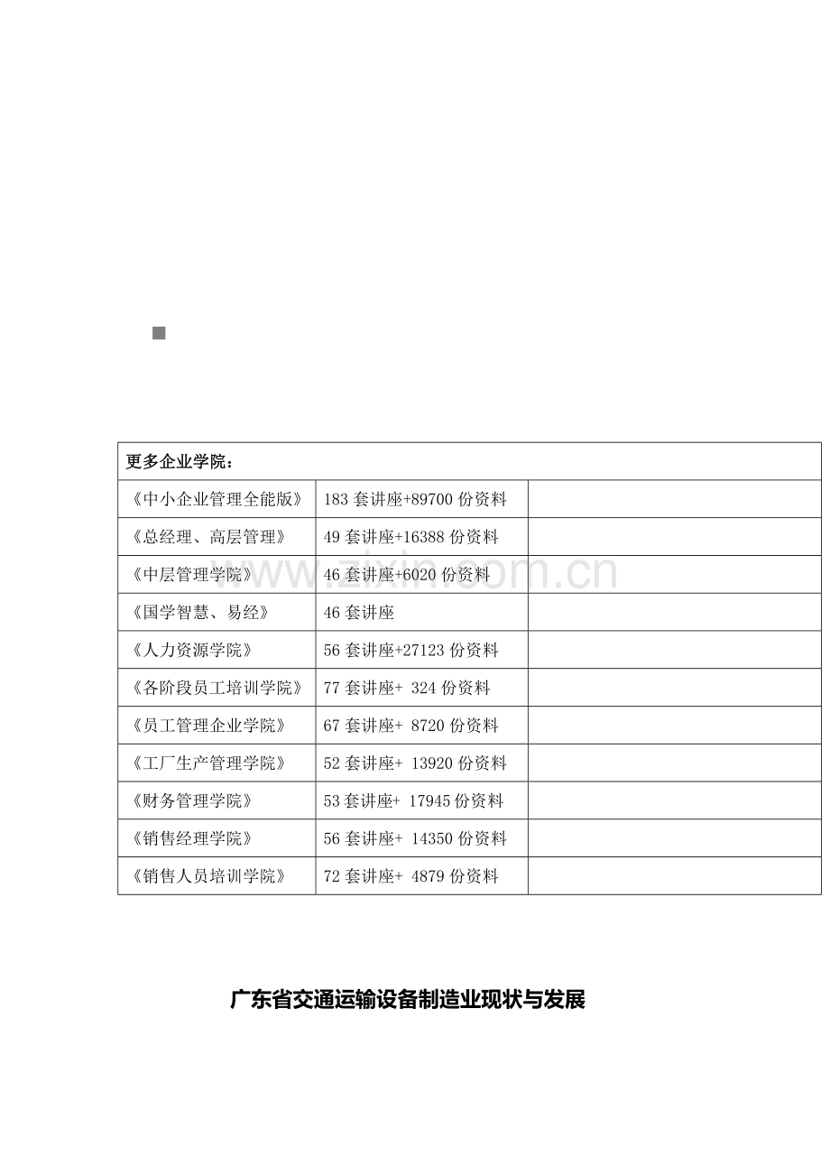 广东省交通运输设备制造业现状及其发展.docx_第1页