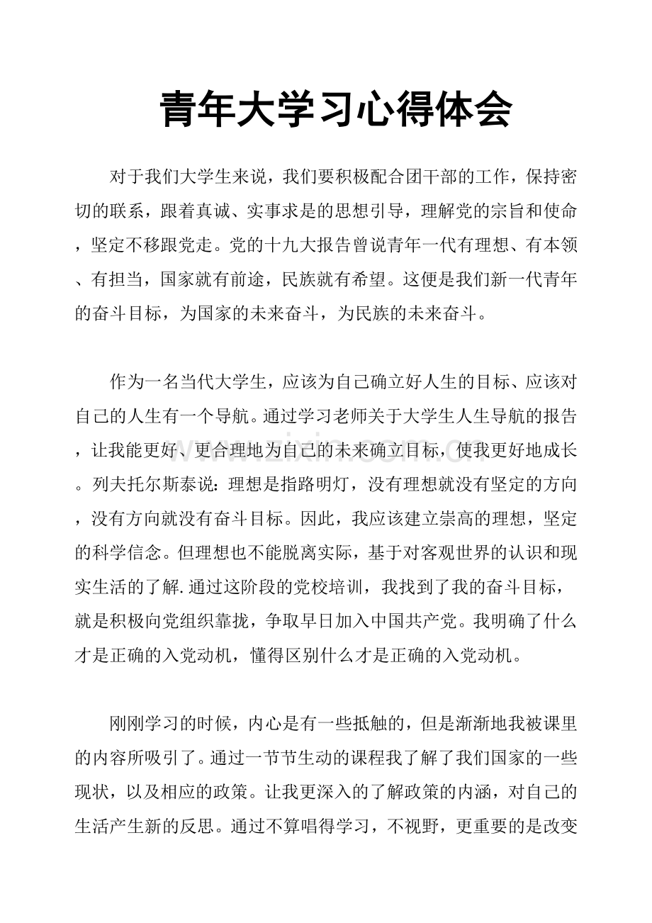 青年大学习心得体会.doc_第1页