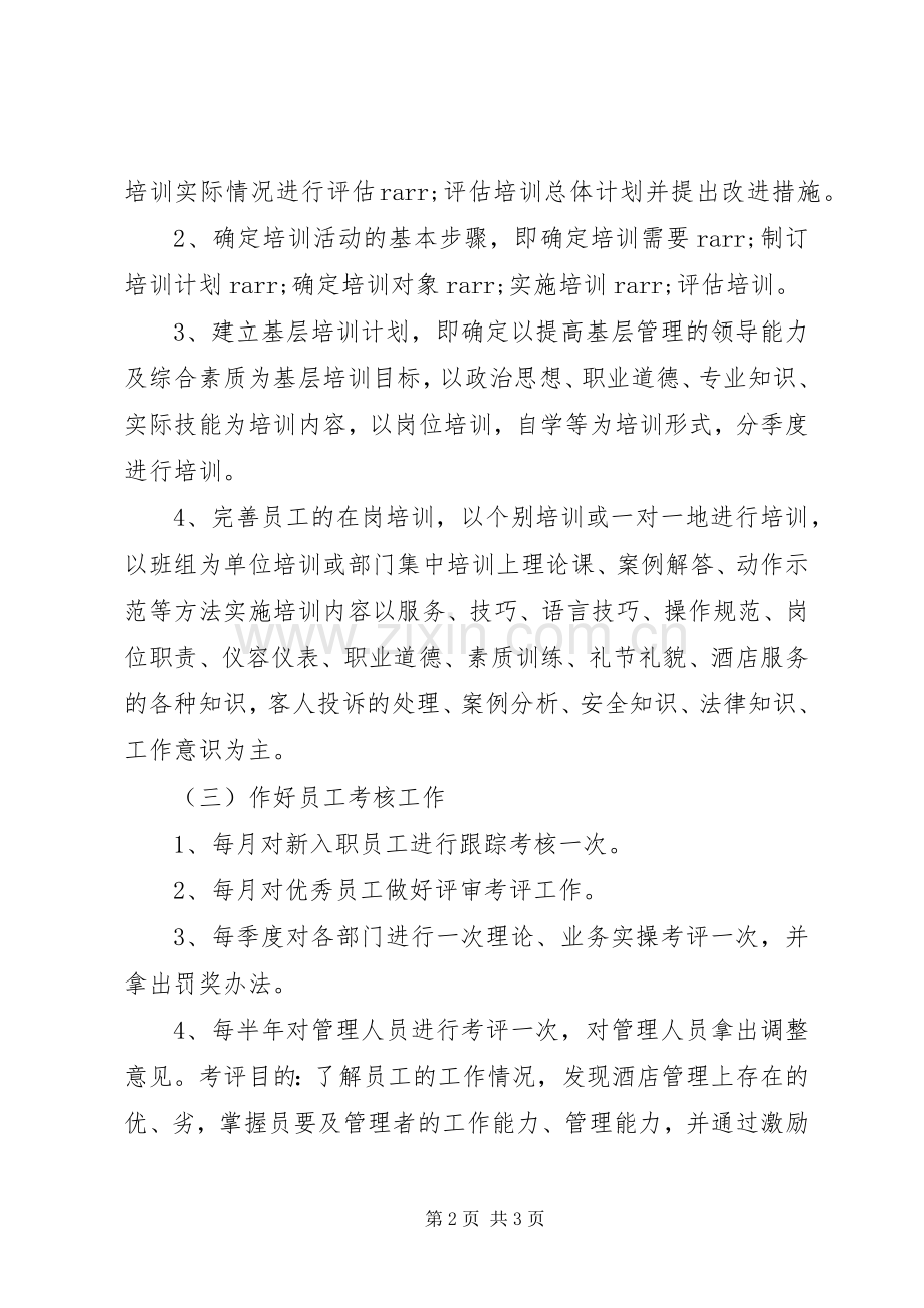 20XX年医院人力资源年终个人工作总结.docx_第2页