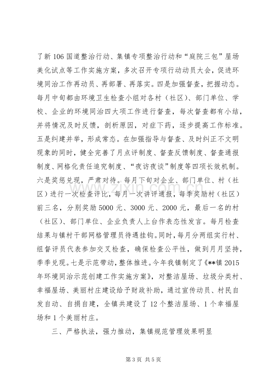 XX年度环境整治工作总结 .docx_第3页