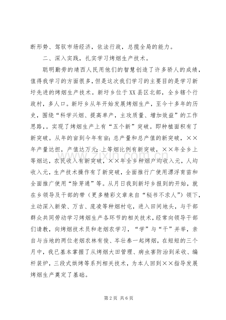 乡镇领导干部挂职工作总结 .docx_第2页