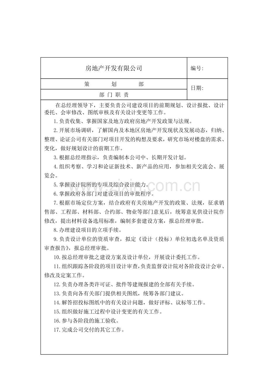 房地产开发公司策划岗位职责.docx_第2页