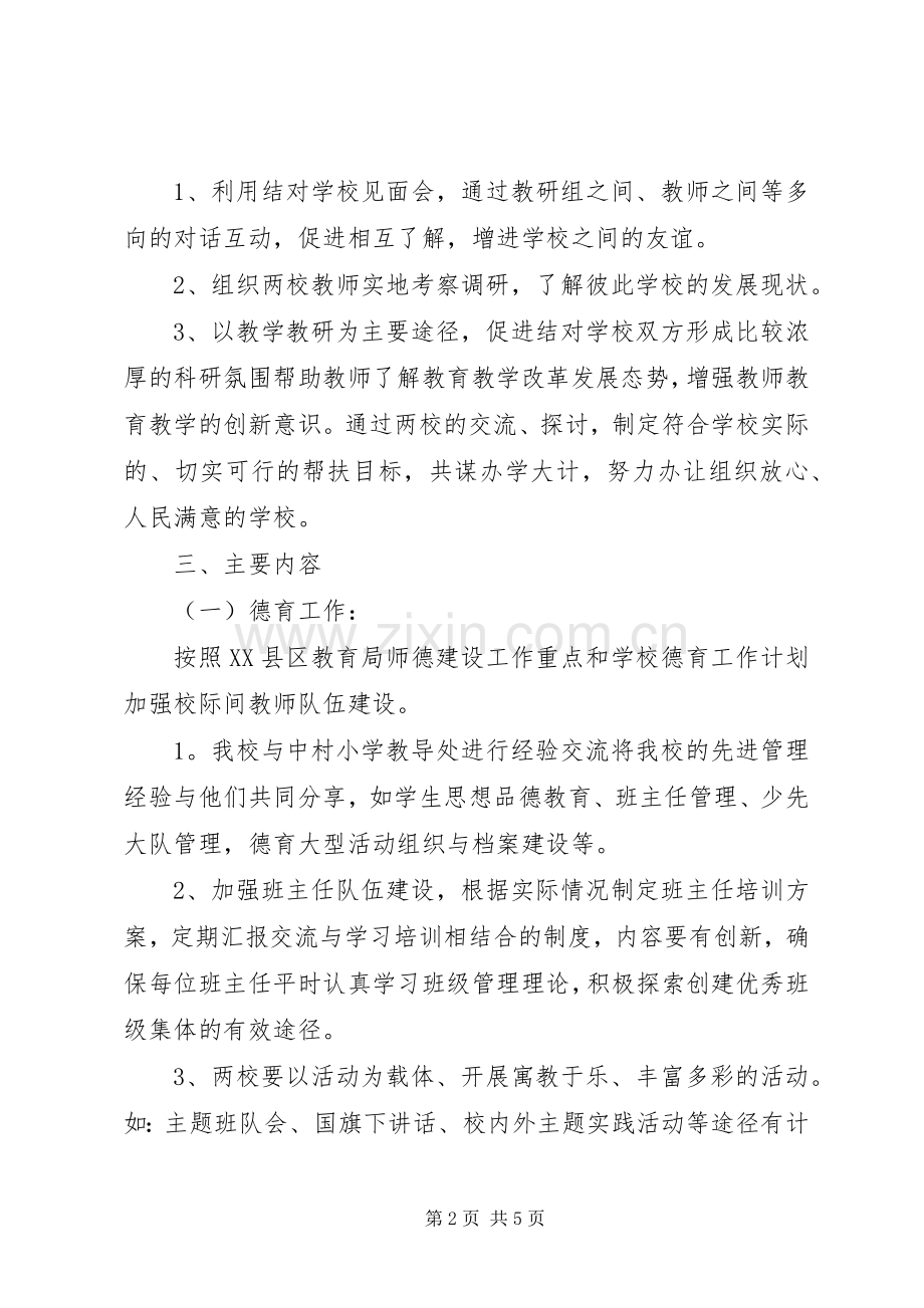 学校间结对帮扶工作经验总结 .docx_第2页