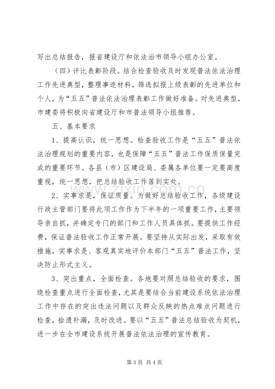 XX市建设系统“五五”普法总结验收工作实施方案 .docx_第3页