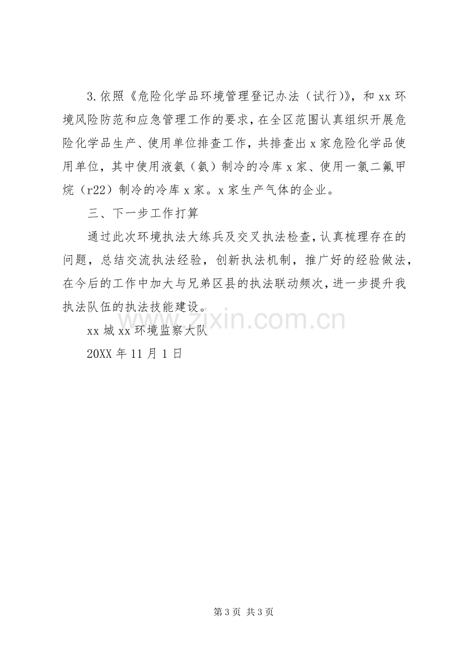 关于202X年度环境执法大练兵工作的总结报告.docx_第3页