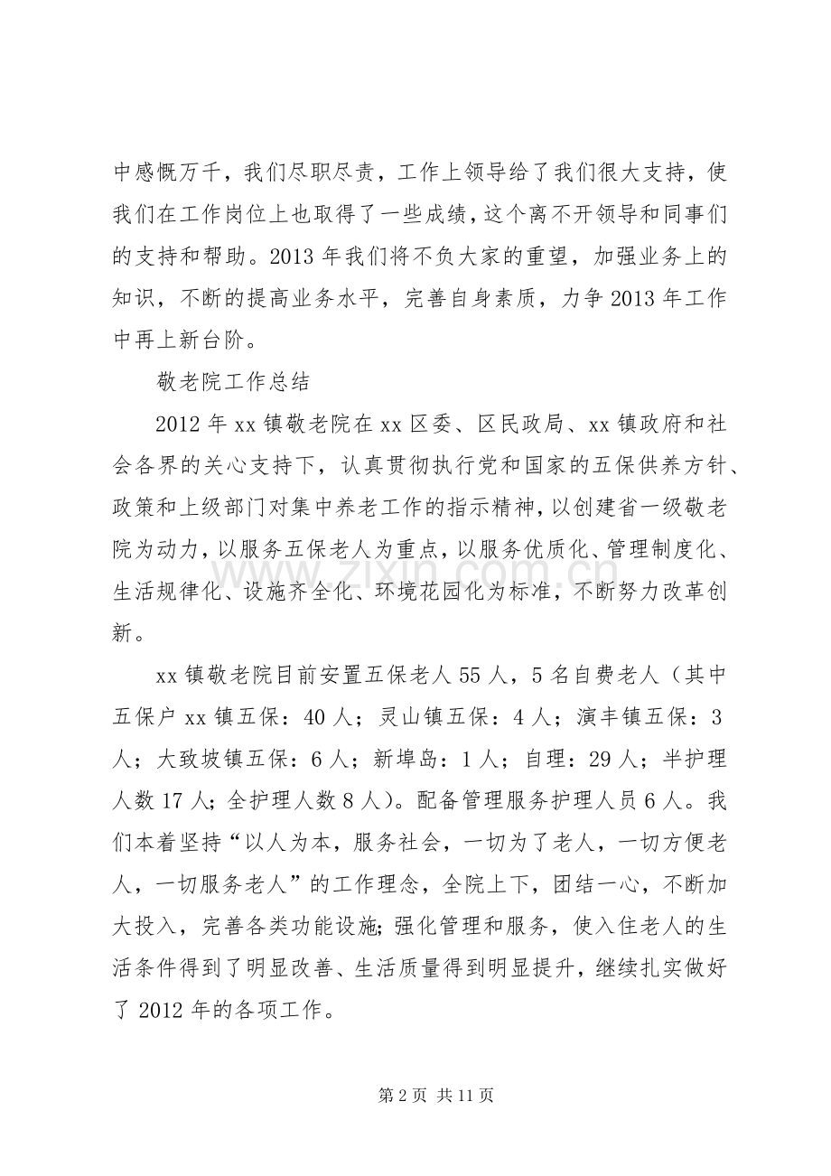 养老院工作总结 .docx_第2页